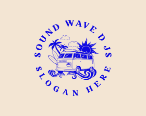 Hippie Beach Van logo design