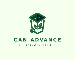 Trash Can Leaf logo