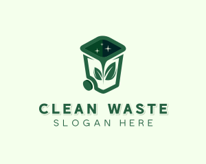 Trash Can Leaf logo design