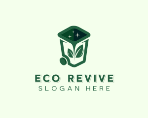 Trash Can Leaf logo design