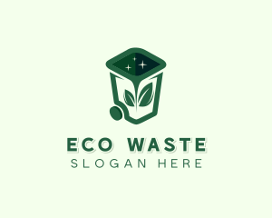 Trash Can Leaf logo design