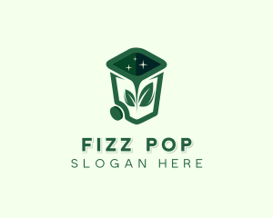 Trash Can Leaf logo design