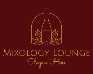 Wine Bottle Drink  logo design