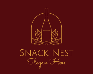 Wine Bottle Drink  logo design