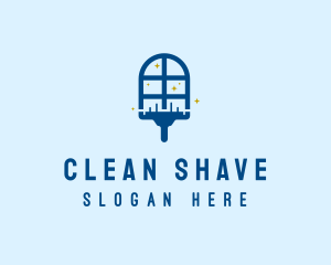 Clean Window Squeegee  logo design