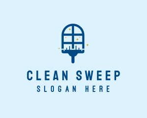 Clean Window Squeegee  logo design