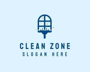 Clean Window Squeegee  logo design