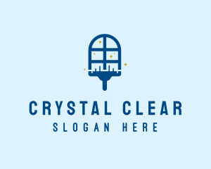 Clean Window Squeegee  logo design