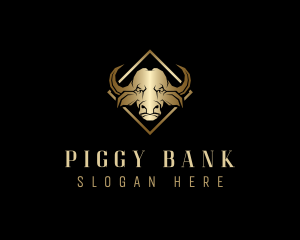 Luxury Bull Animal logo design