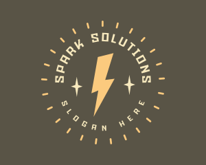 Spark Electric Power Energy logo design