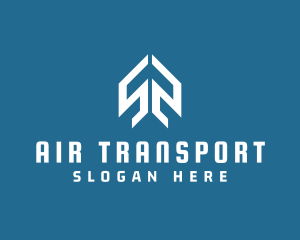 Airplane Arrow Courier logo design