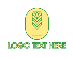 Diamond Chalice Outline logo design