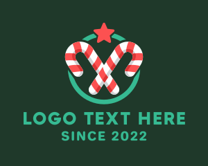 Candy Cane Star Badge logo