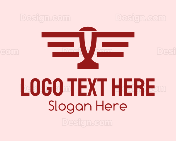 Simple Red Aircraft Logo