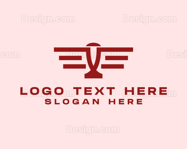 Simple Red Aircraft Logo