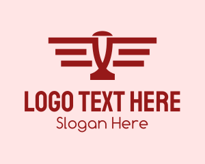 Simple Red Aircraft logo