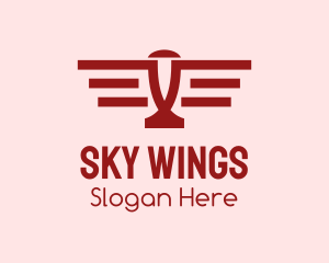 Simple Red Aircraft logo