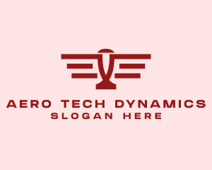 Simple Red Aircraft logo design