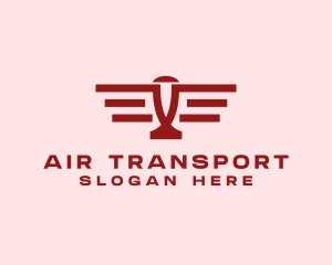 Simple Red Aircraft logo design