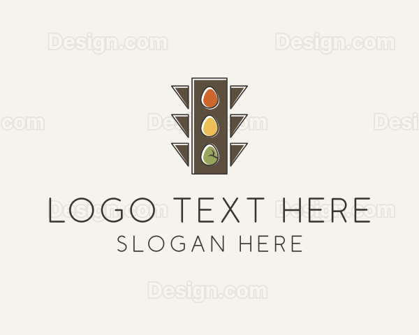 Egg Traffic Stoplight Logo