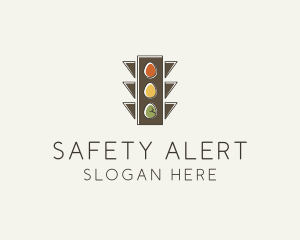 Egg Traffic Stoplight logo design