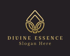 Golden Wellness Droplet  logo design