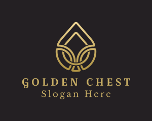 Golden Wellness Droplet  logo design