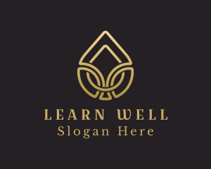 Golden Wellness Droplet  logo design