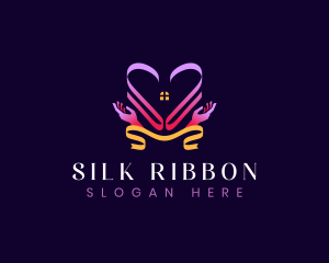 Heart Ribbon Charity  logo design