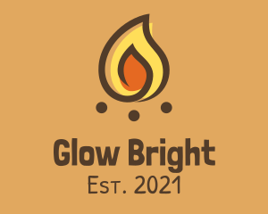 Minimalist Bonfire Light logo