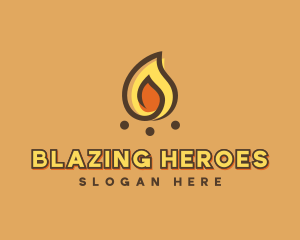 Camping Bonfire Flame logo design