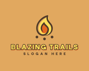 Camping Bonfire Flame logo design