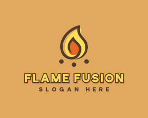 Camping Bonfire Flame logo design