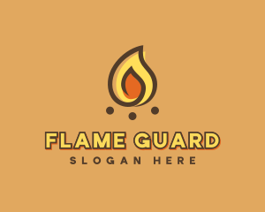 Camping Bonfire Flame logo design