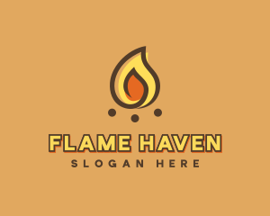 Camping Bonfire Flame logo design