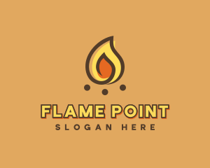 Camping Bonfire Flame logo design