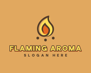 Camping Bonfire Flame logo