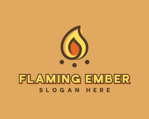 Camping Bonfire Flame logo design