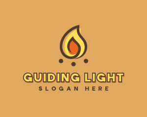 Camping Bonfire Flame logo design