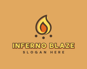 Camping Bonfire Flame logo design