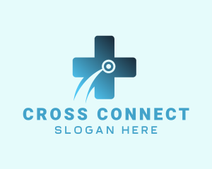 Digital Medical Cross logo design