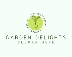 Vegetable Radish Gardening logo design