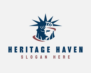 Statue Liberty America logo design