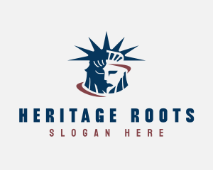 Statue Liberty America logo design