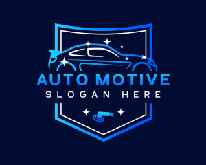 Cleaning Car Auto Wash logo design