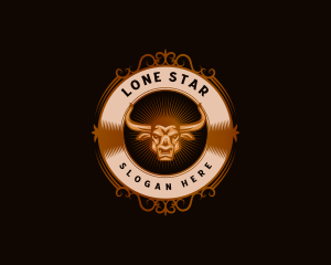 Bull Texas Ranch logo design