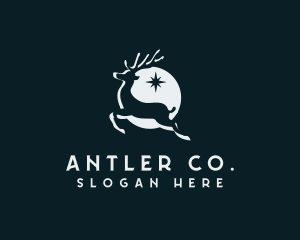 Wildlife Antler Deer logo design