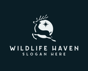 Wildlife Antler Deer logo design