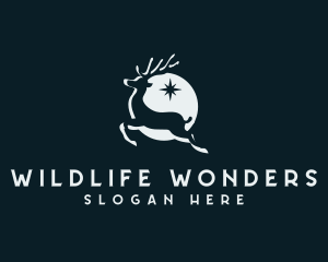 Wildlife Antler Deer logo design