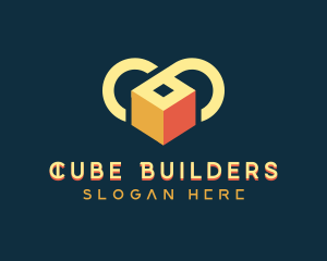 Cyber Digital Software Cube logo design